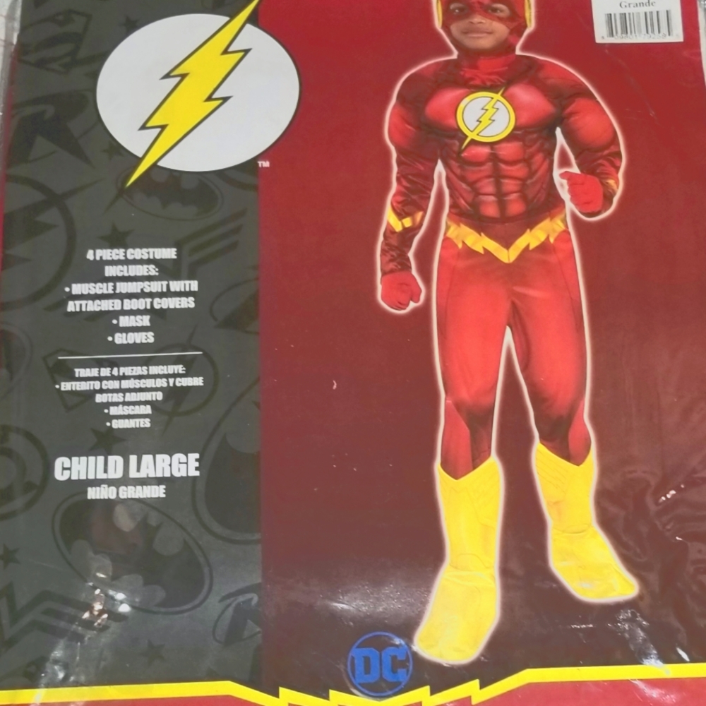 DC Kids' The Flash 4 Piece Costume Large